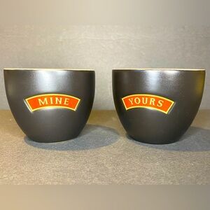 Bailey’s Irish Cream Ceramic Mine' and 'Yours' Cups